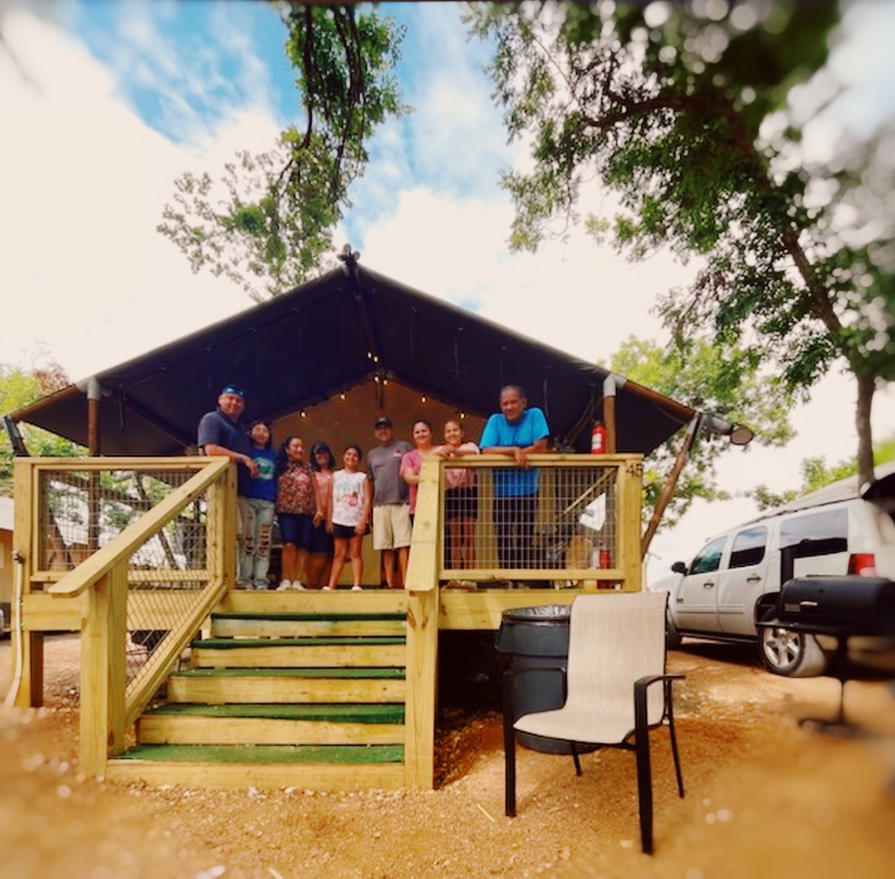 Family at Safari Cabin