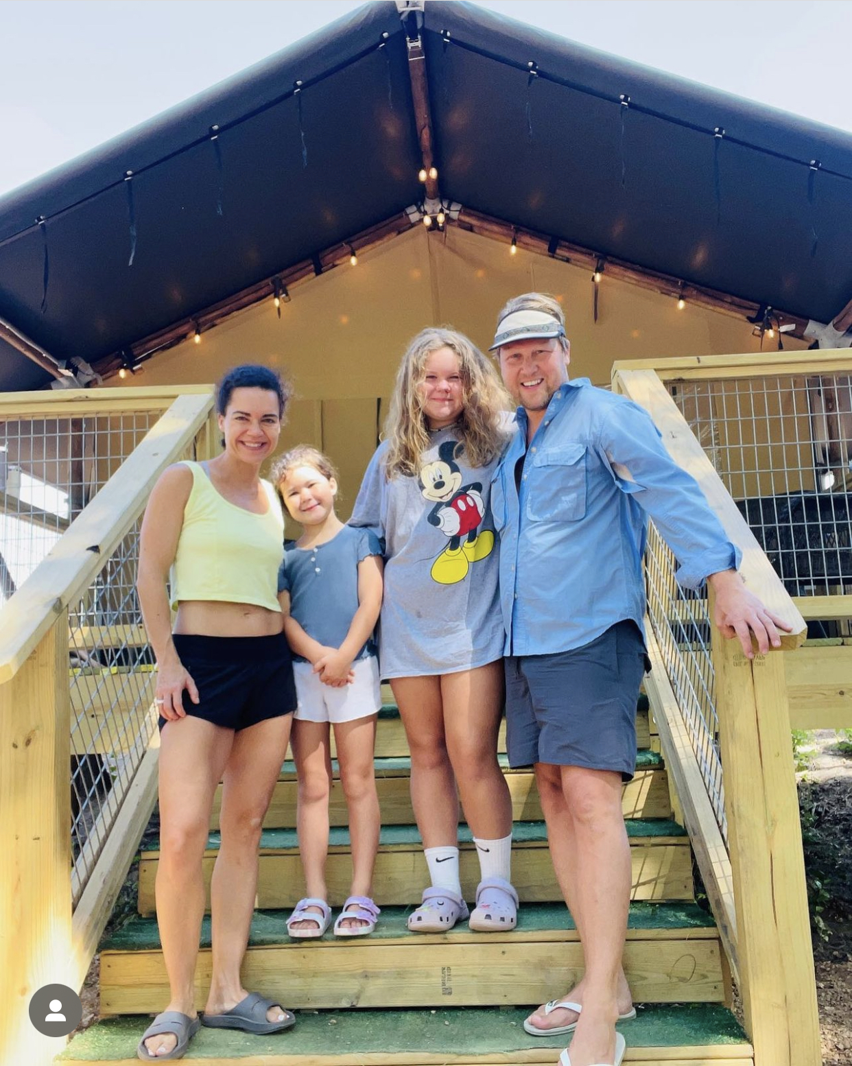 Family portrait at Safari Cabin